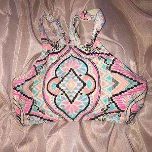 Target bright color halter swim top